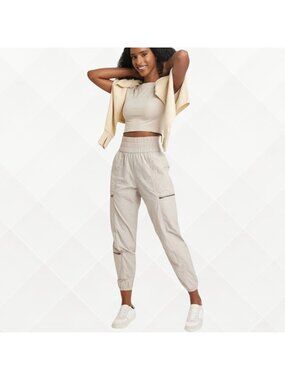 NWT  Job Lab Women’s Cargo Joggers – Beige - Size L - WAW-100011